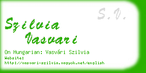szilvia vasvari business card