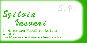 szilvia vasvari business card